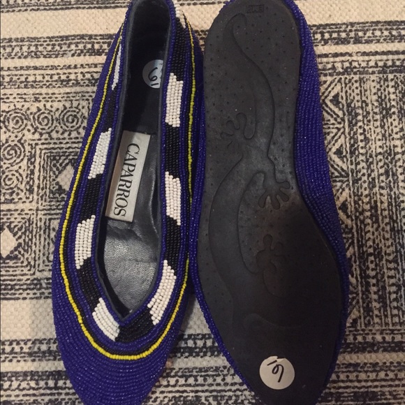 Vintage*** Caparros beaded flats - Picture 3 of 4